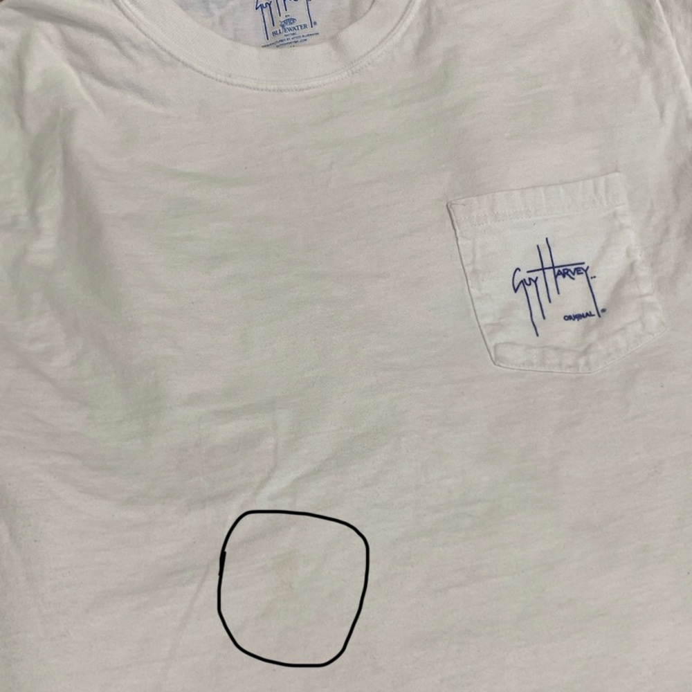 Guy Harvey white pocket short sleeve